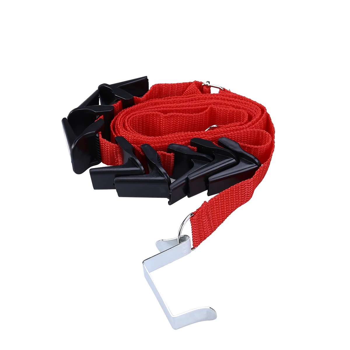

Random Color ABS Nylon Stainless Steel Door Back Hook Hanger 210cm Max Length Adjustable Hooks Behind Door Organizer for Bags