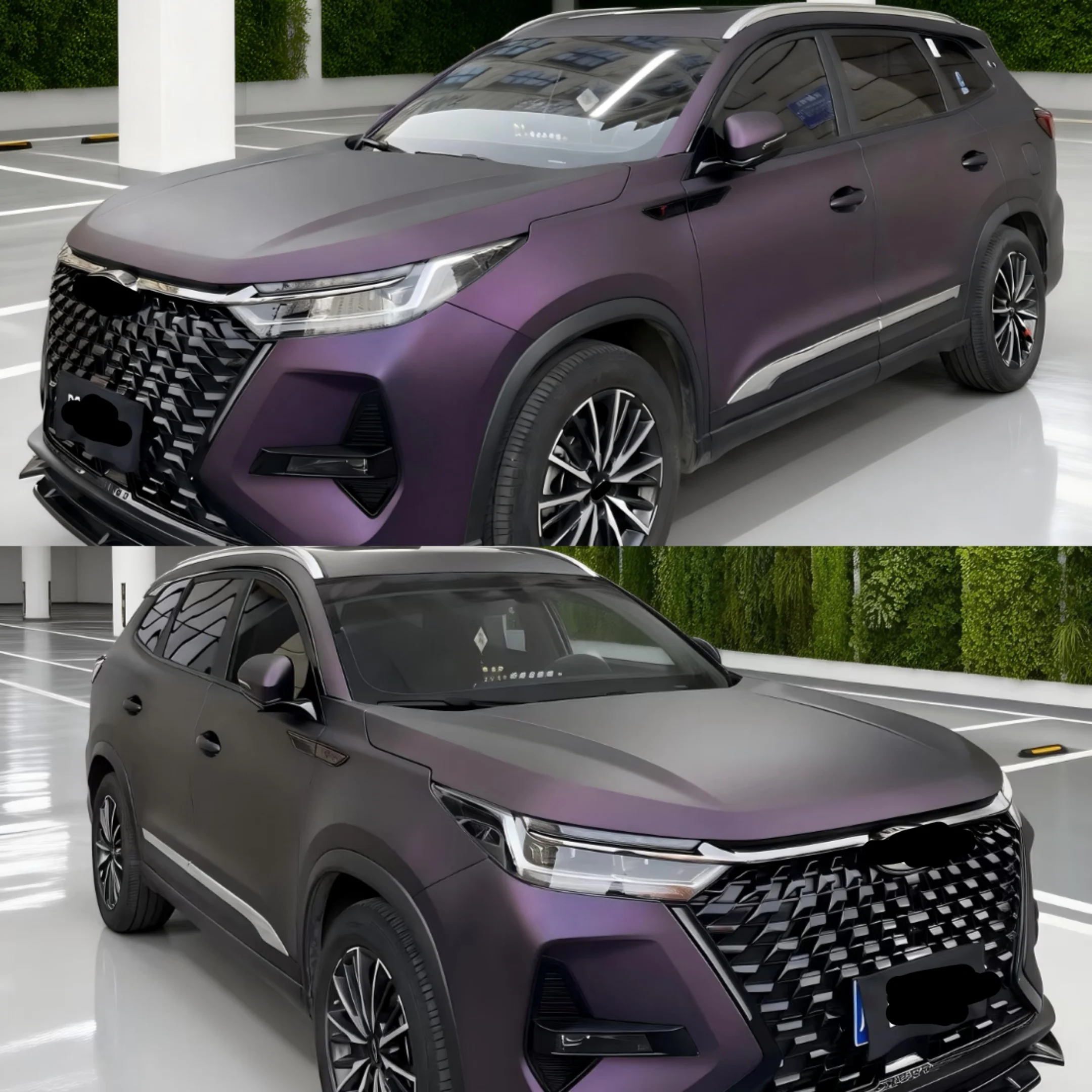 Car Wrap Vinyl Ultra Matte Black Purple Car Body Stickers Film Color Change for Vehicle Car Wrapping 1.52*18M