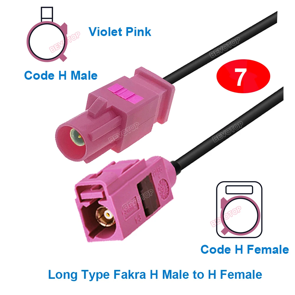 10pcs-lot-wholesales-fakra-h-male-female-rg174-pigtail-for-gps-navigation-extension-cable-bevotop-fakra-jumper-10cm~20m