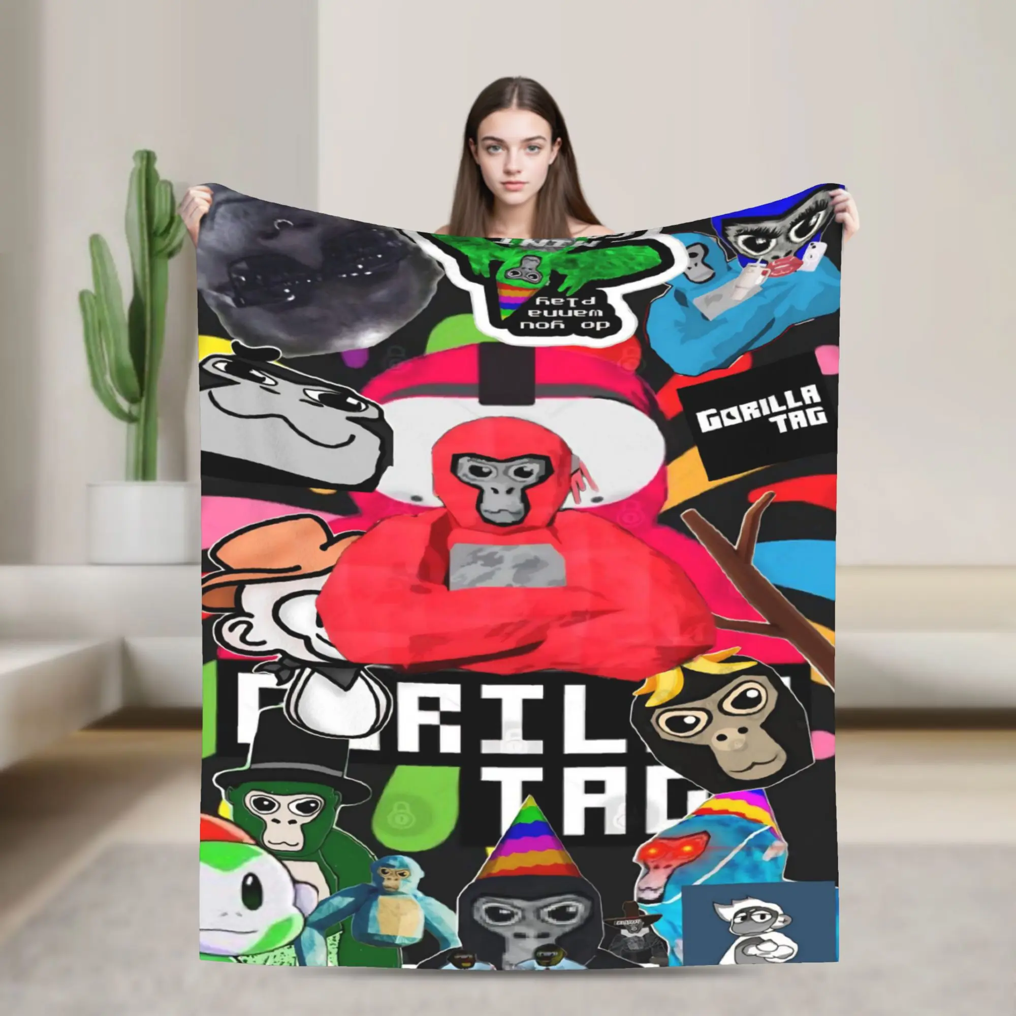 G-Gorilla Tags Games Blanket Super Soft Cozy  Throw Blankets for Bed 50x60 Inch Multiple Sizes Bedspreads