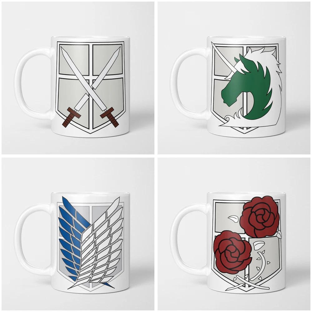 Attack on Titan ceramic water cup mug mug coffee mug milk mug beer mug gift custom photo logo