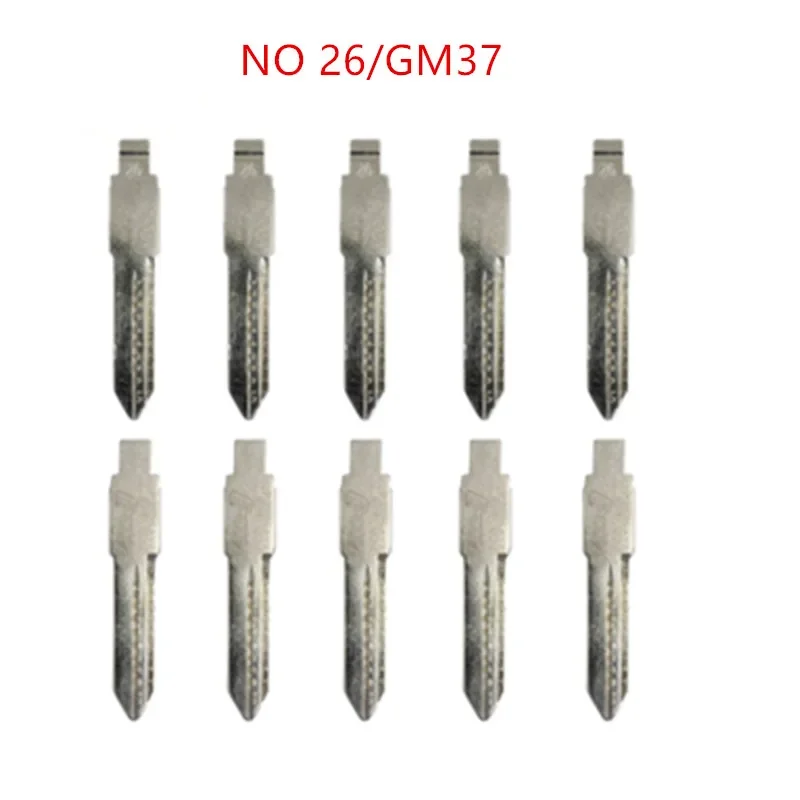 10pcs LiShi Scale KD/VVDI Remote Car Key Blade NO.26 Engraved Line Key for Buick GL8 2 in 1 LiShi GM37 39 40 41 Type scale