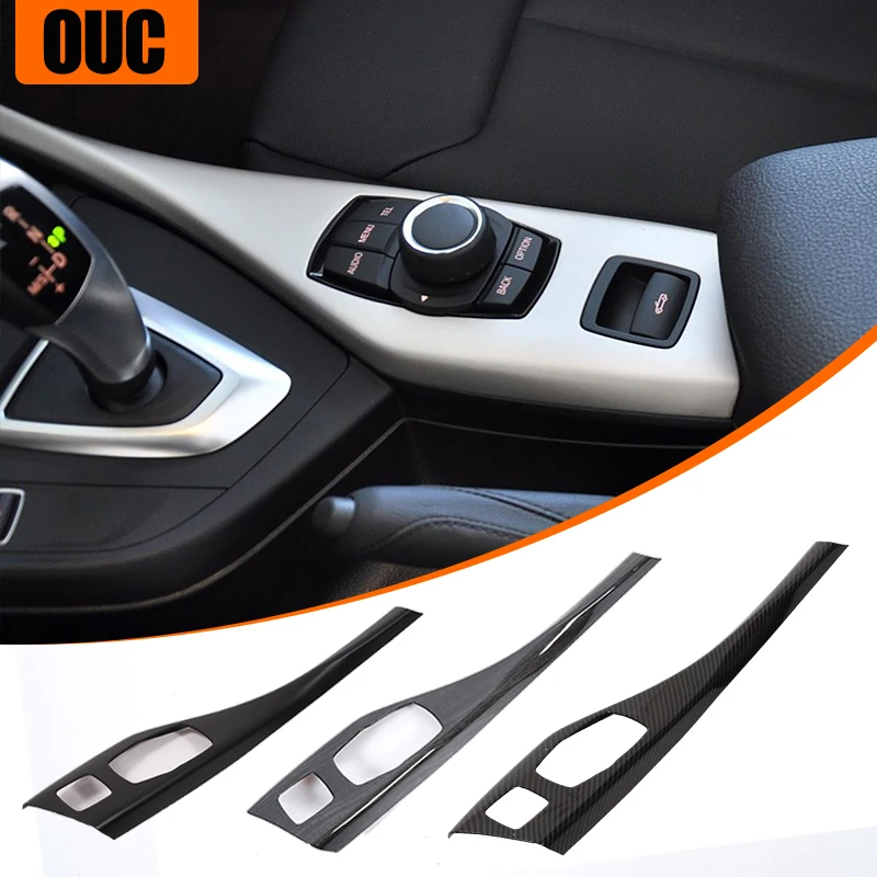 

For BMW 2 Series F23 220I 225I 2014-19 Accessories ABS Carbon Fiber Car Multimedia Knob Button Panel Cover Sticker Interior Trim