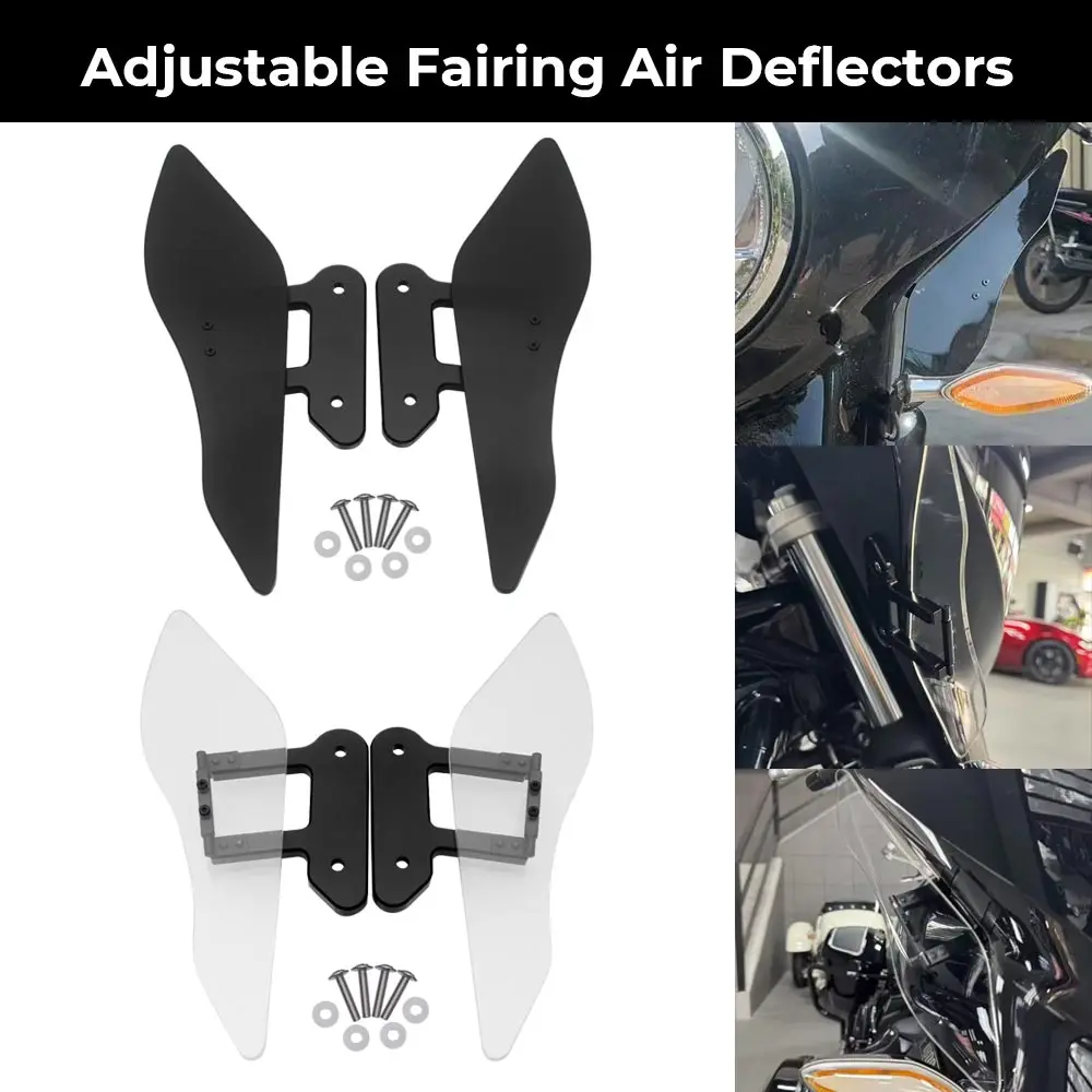 

Adjustable Wind Deflector Leg Protector Side Fairing Windshield Black Motorcycle Part Fit For BMW R18 Transcontinental 2021-2026