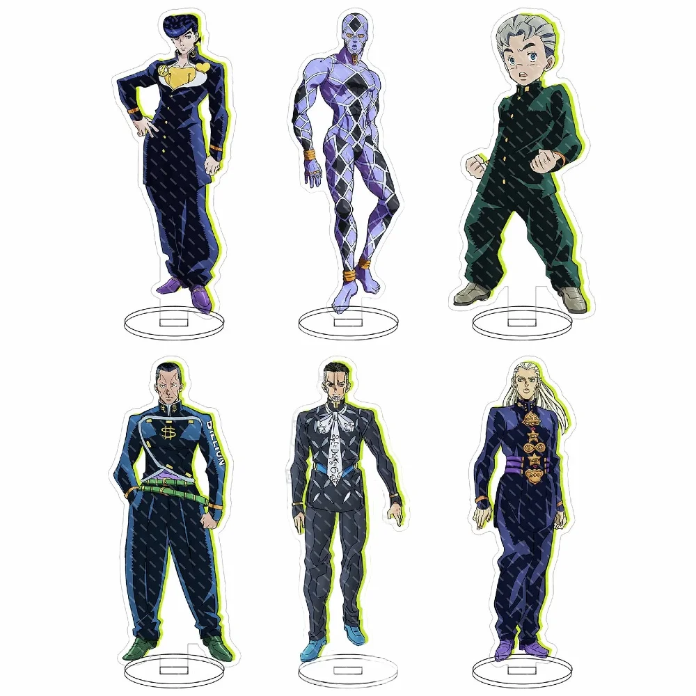 Anime JoJo's Bizarre Adventure No Diamond Da Li brand Oriental Warsuke Hirose Kanghong Village Yitai acrylic tabletop fans gifts