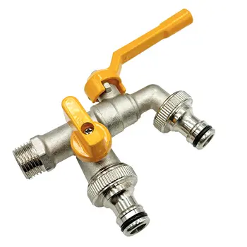 全新 1/2x3/4 槓桿式水龍頭,鋅合金材質,紅色手柄,水龍頭轉接器軟管插頭,花園澆水灌溉配件 10 最佳銷售 水龍頭花園 - №7