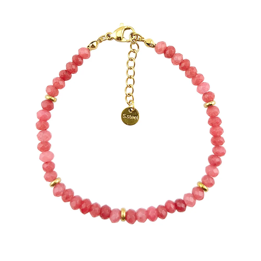 HUIDANG Bead Bracelet Woman Pulsera Armband Colorful Green Stone Bead Bracelet New In 2025