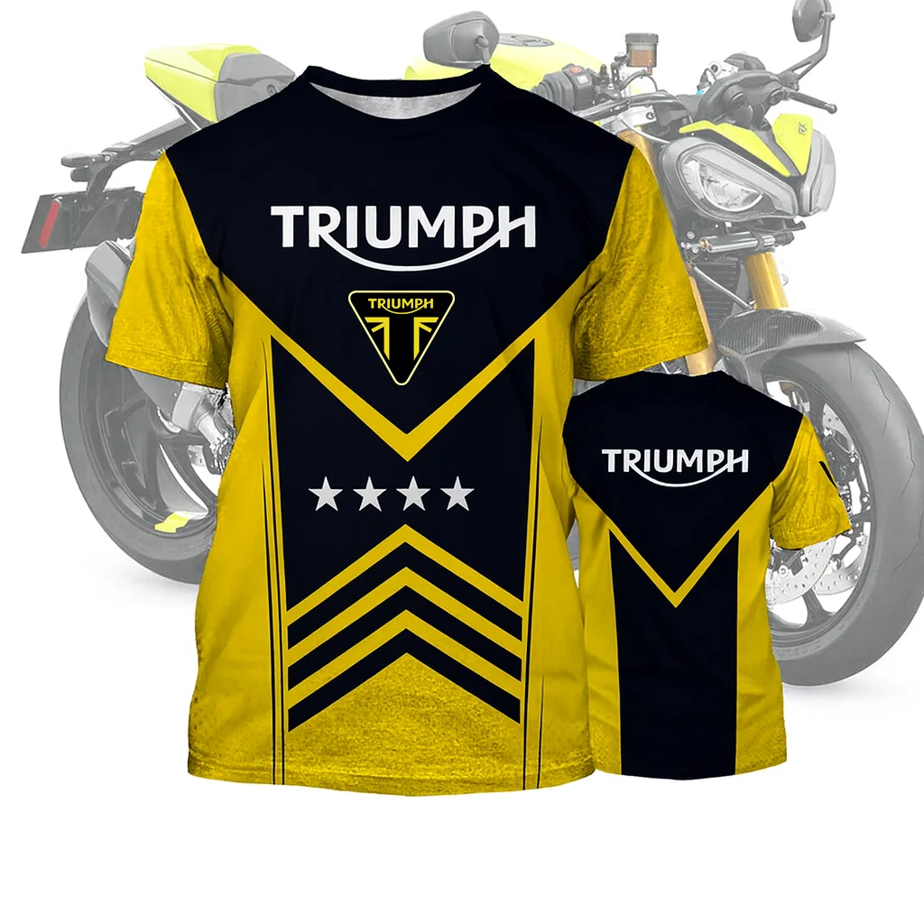 

Новинка 2026, футболка Triumph Racing Team, классический мотоциклетный трикотаж, одежда для фанатов, быстросохнущая, дышащая, удобная, повседневная спортивная одежда