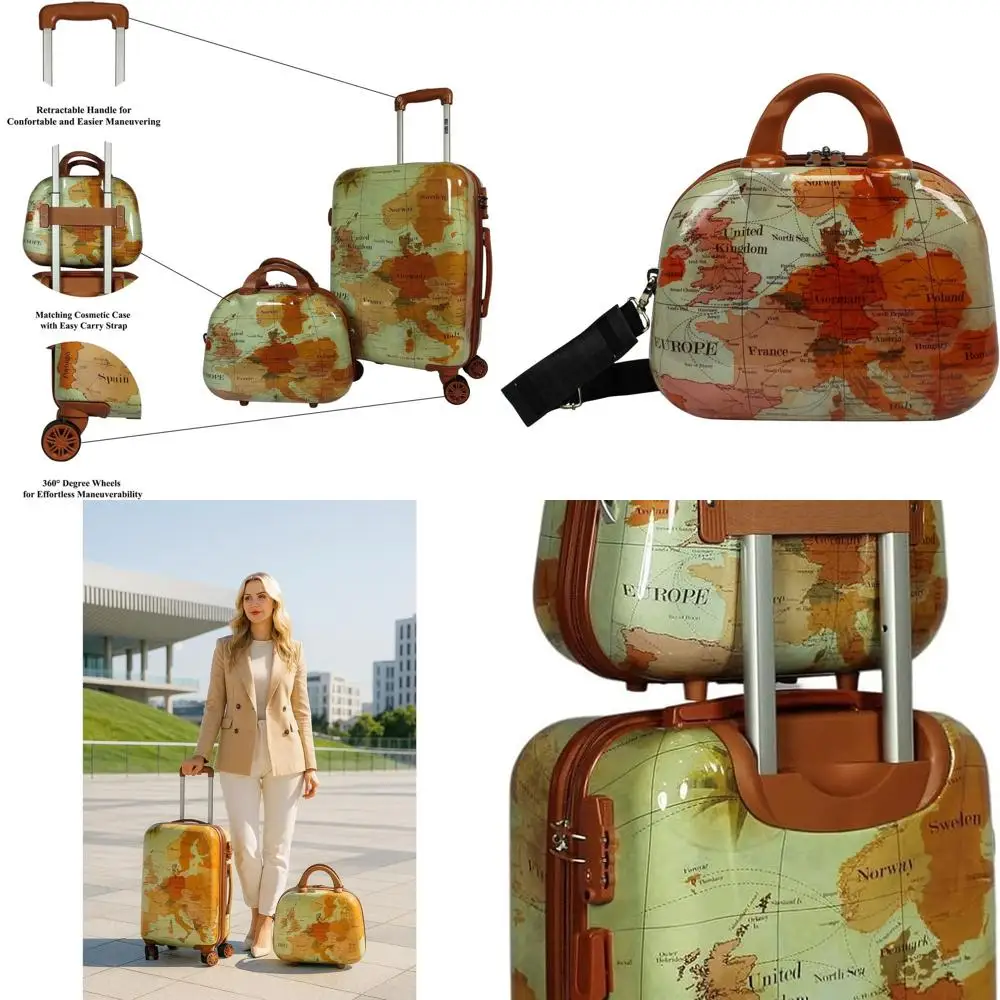 

Европейский дорожный комплект из двух предметов, расширяемый спиннер с замком, одобренным TSA