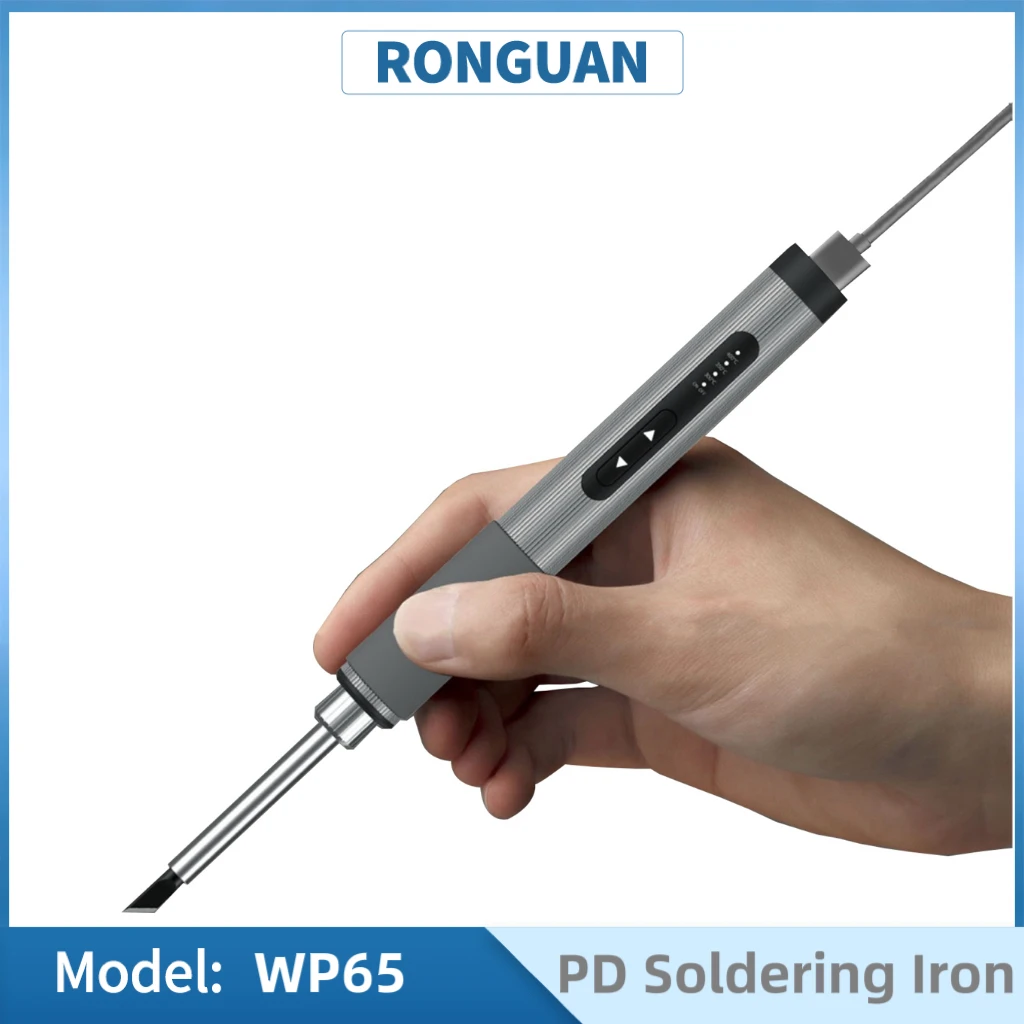 

RONGUAN WP65 PD 65W Mini Electric Soldering Iron Welding Tool Welding Solder Rework Station Repair Heat Pencil Portable Solderin