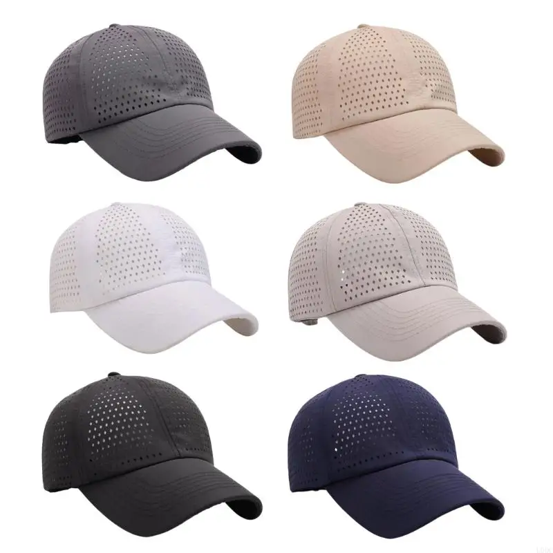 تصميم بفتحات تهوية سريع الجفاف للجنسين، قبعة رياضية خفيفة الوزن للمشي لمسافات طويلة والجري Y166