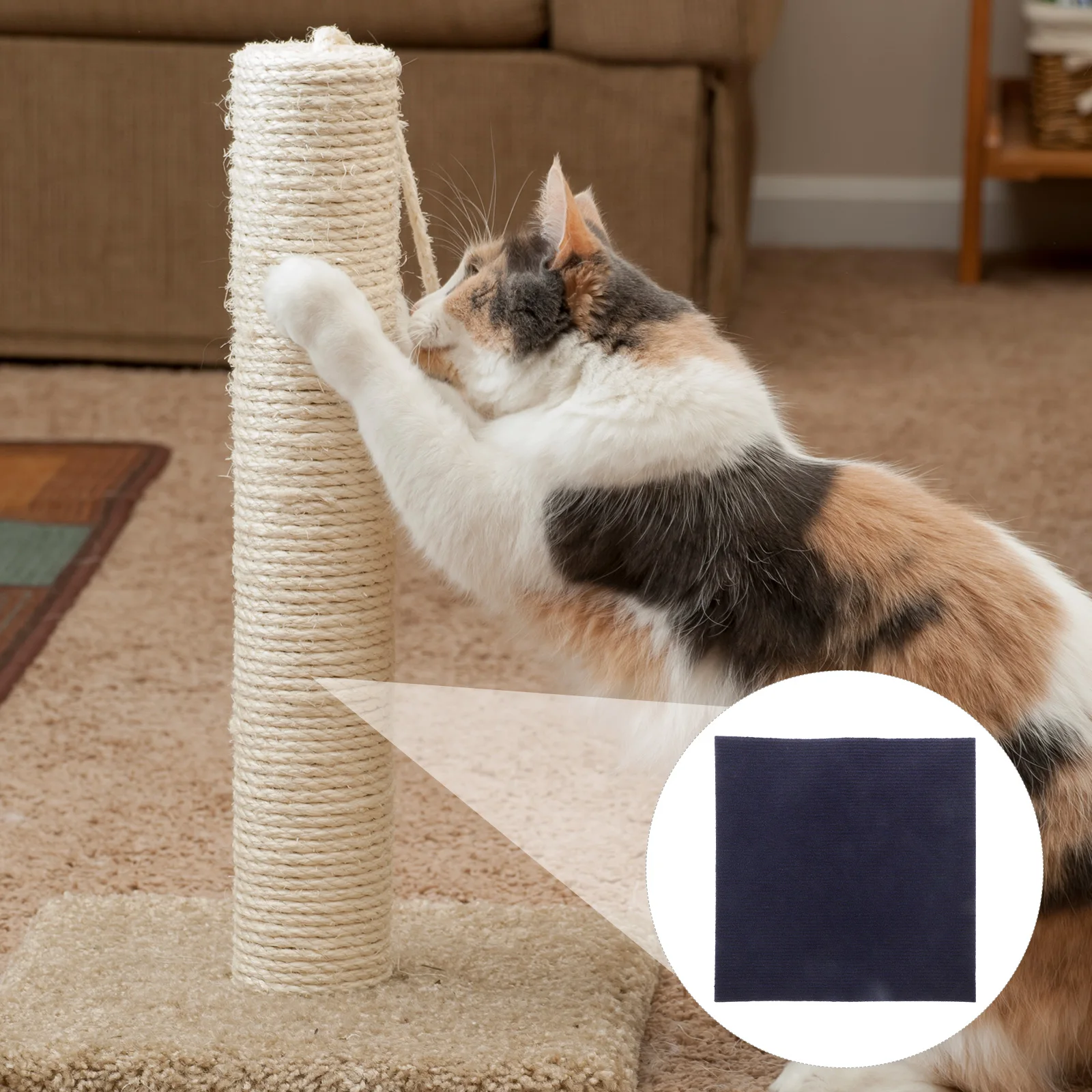 

Carpet Self-adhesive Pad Cat Scratching Mat Protector Post Sanding Guard for Furniture Cover