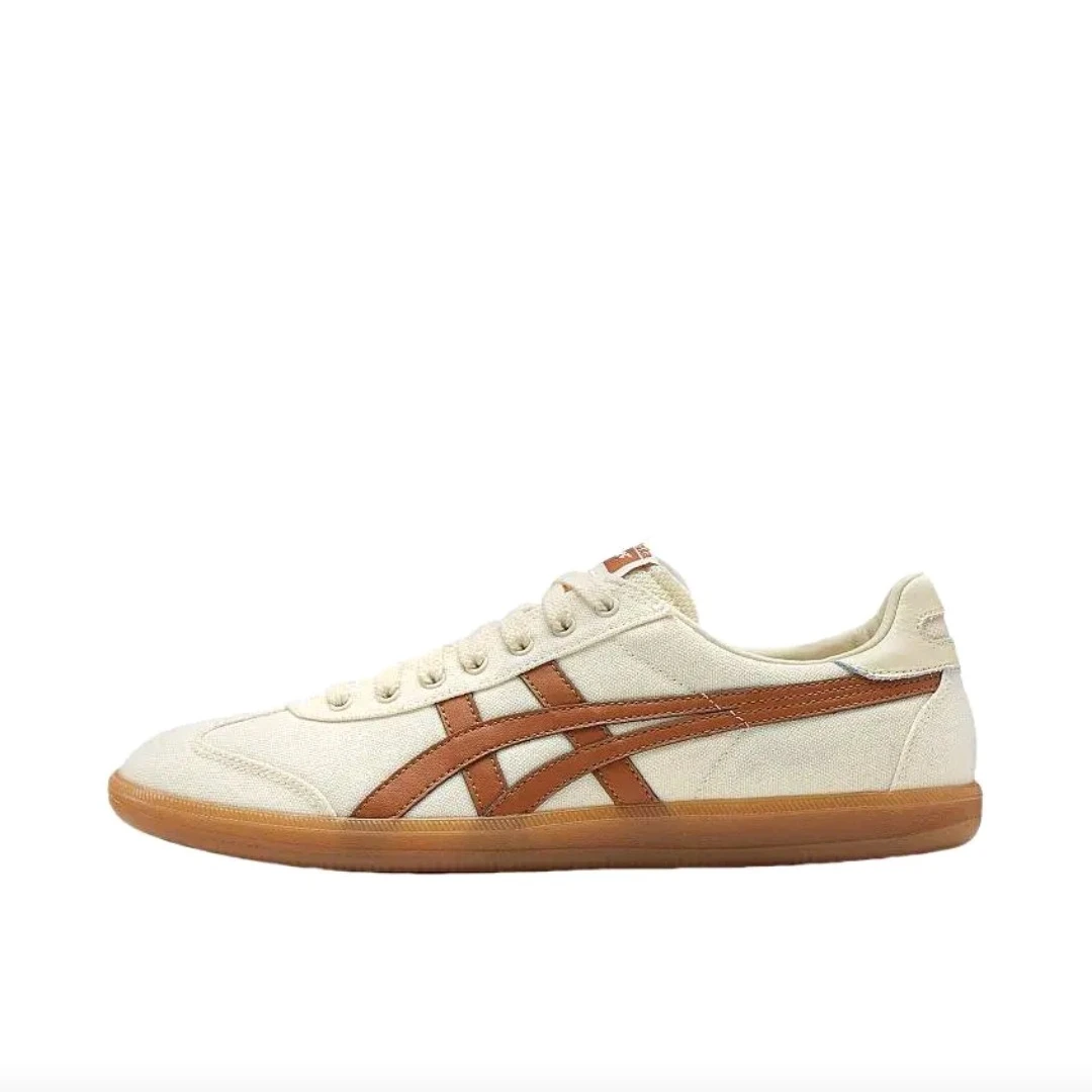 

Onitsuka Tiger Tokuten Men's and Women's Skateboarding Shoes, Recycled Material, Lightweight Sneakers, Beige