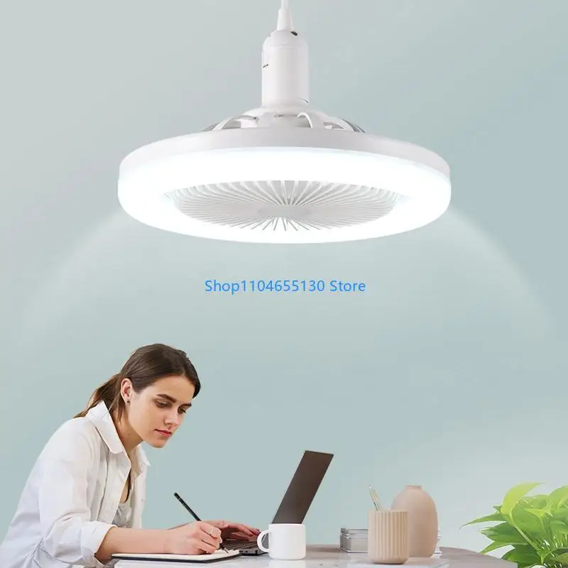 for Smart Ceiling Fan E27 Hanging Fan with Remote Control & B22 to E27 Base Adap