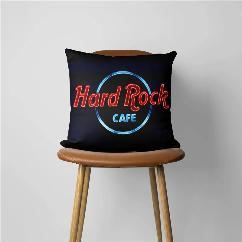 HARD ROCK Pillow Case Home Decorative Gift Sofa Car Super soft Cushions 45x45cm Square Pillowcase Chair Pillow Cove SJ-272