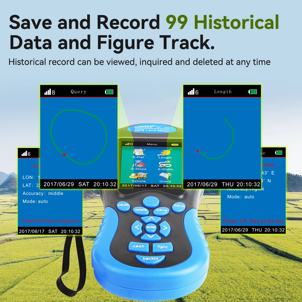 GPS Land area meter measure device with USB Navigation Track Calculation Meter For Farm Land Mapping Network  tool Noyafa NF-188