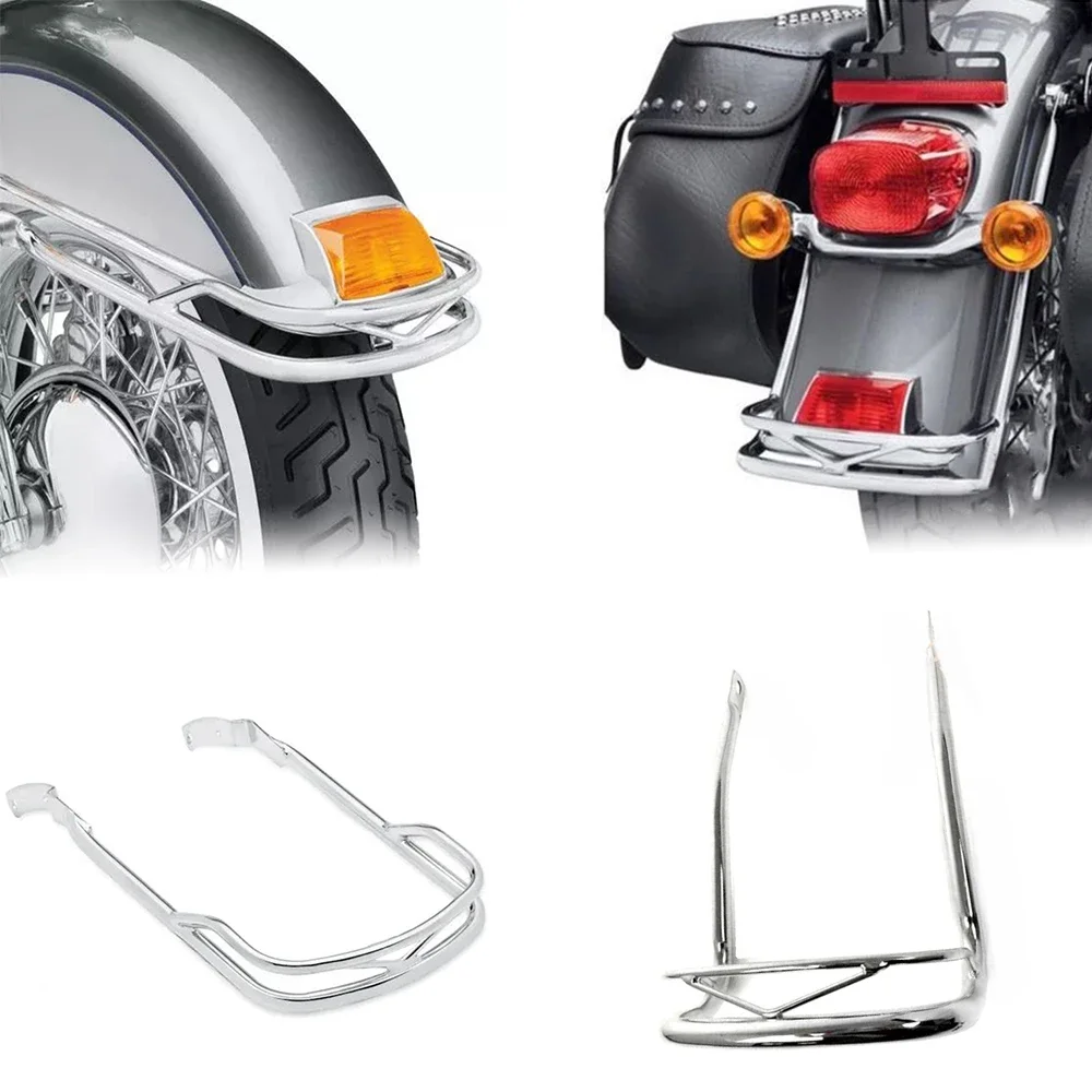 Przedni błotnik motocykla tylny błotnik szyna zderzak wspornik wykończeniowy dla Harley Softail Classic Heritage 2000-2018 akcesoria