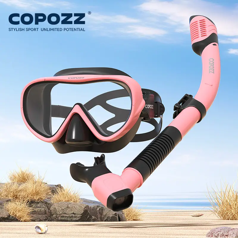 COPOZZ New Professional Snorkel Diving Mask Snorkels Goggles Glasses Diving Goggles Swimming Tube Set Snorkel Mask Adult Unisex - Image 13