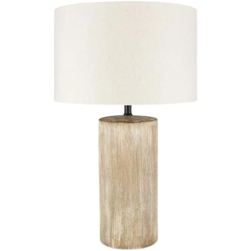 

Edge soft decoration retro restaurant American table lamp designer solid wood villa bedside