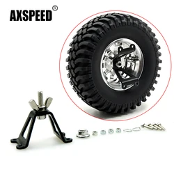 AXSPEED Metal Spare Tire Tyre Rack Bracket Wheel Holder Carrier for Axial SCX10 RC4WD D90 Tamiya CC01 1/10 RC Crawler Car Model