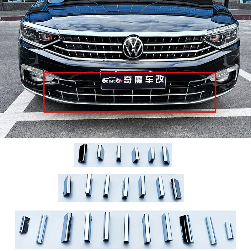 

For VW passat B8.5 Lower Grille Chrome 2019 2020 2021 2022 2023 Passat B8 Front Bumper Grille Decorative Strip Chromium Styling