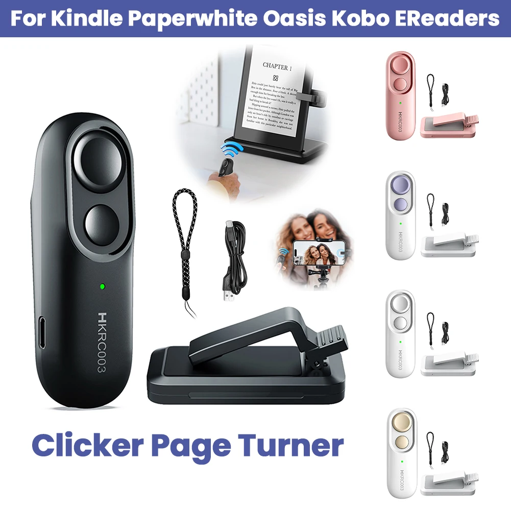 Remote Page Turner Auto Screen Clicker Phone Camera Video Record Remote Triggers Clicker For Tik Tok  for Kindle Paperwhite
