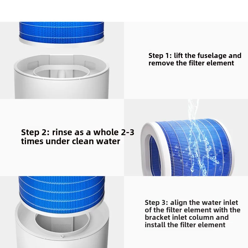 Mijia ตัวกรองความชื้นในครัวเรือนปราศจากหมอกเงียบต้านเชื้อแบคทีเรียบริสุทธิ์อัจฉริยะห้องนอนบริสุทธิ์