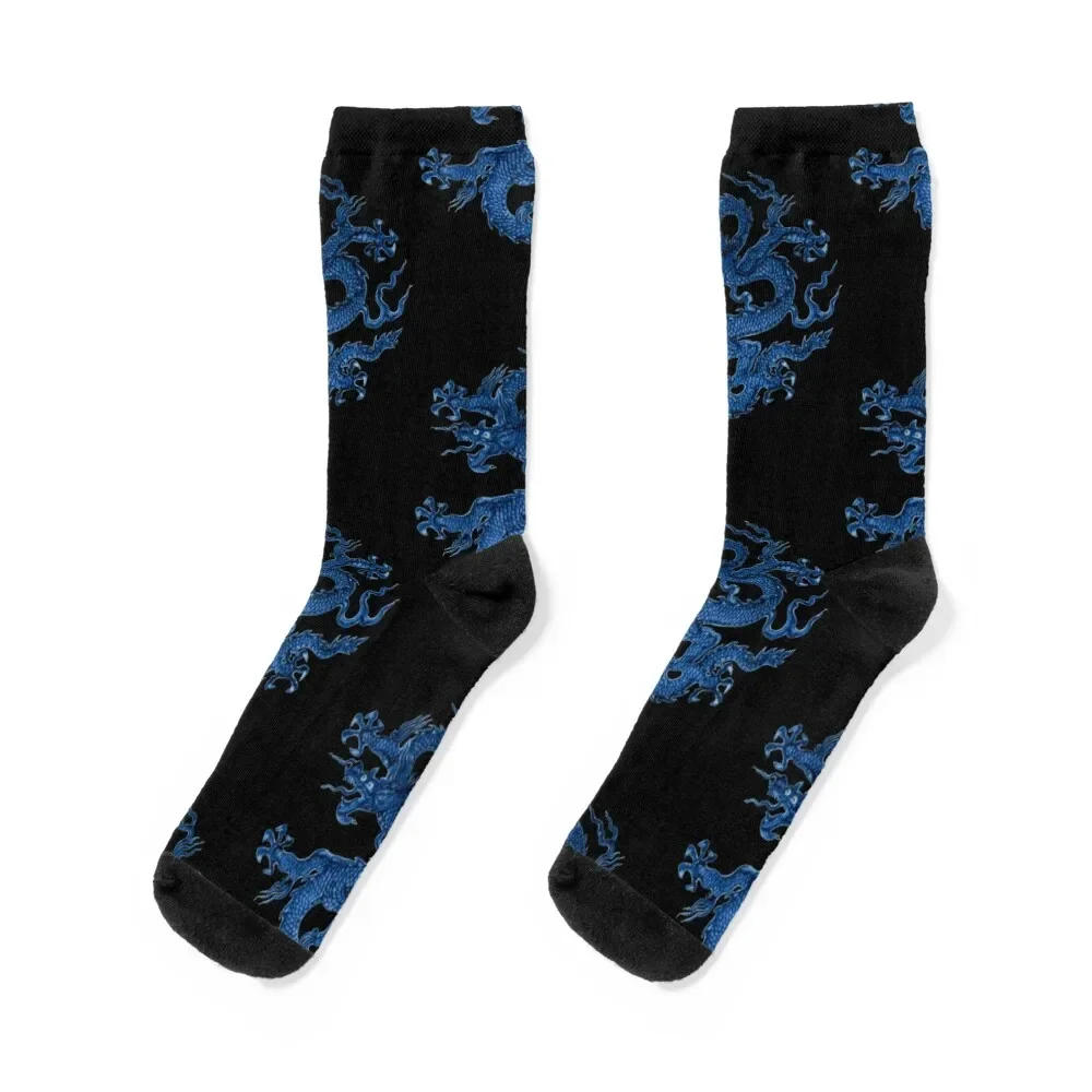 

Blue Dragon Socks winter gifts New year's professional running Woman Socks Men's
