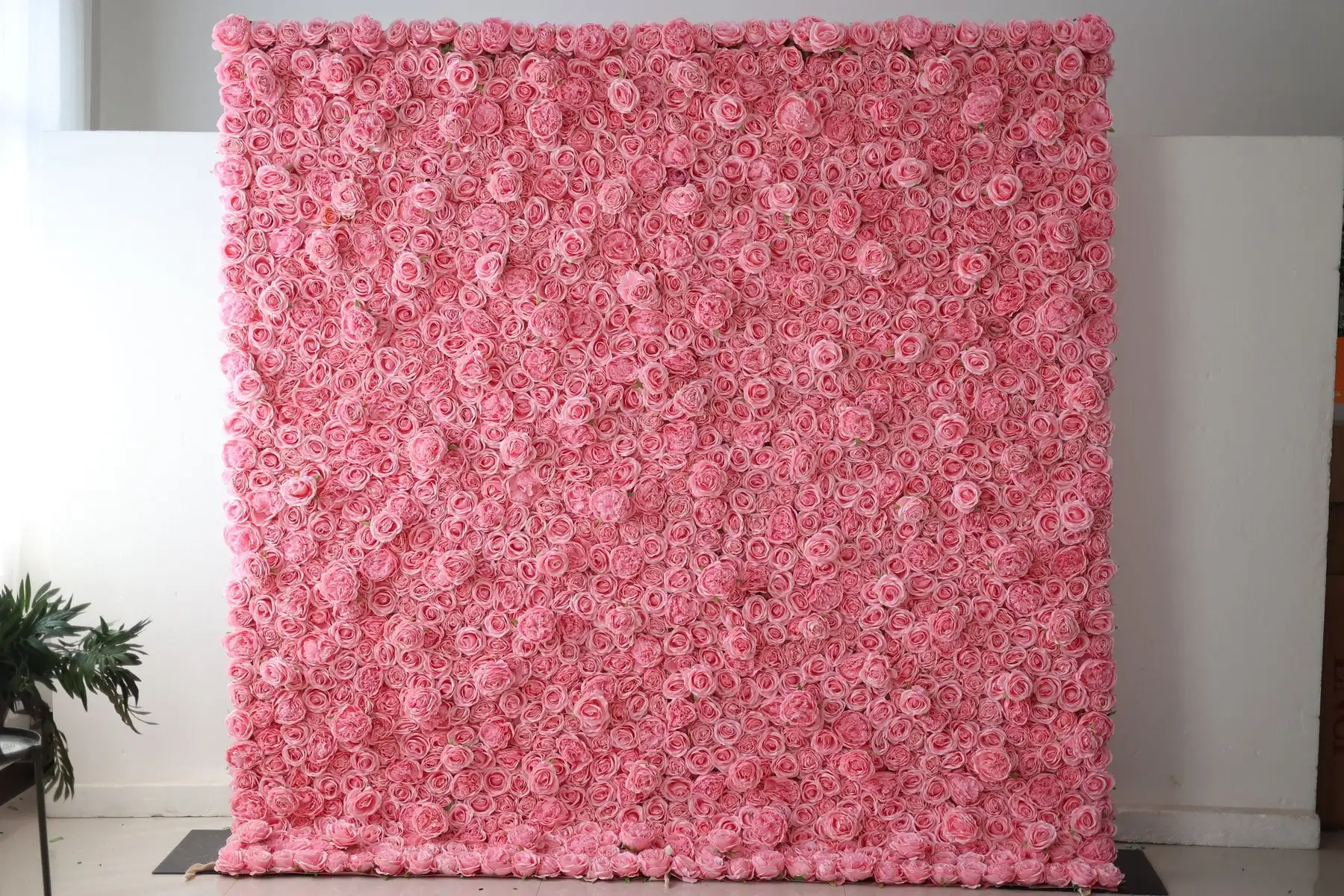 

Royal Series Deluxe Pink Rose Peony 3D mixed flower wall curtain fabric Birthday party Wedding background decoration party props