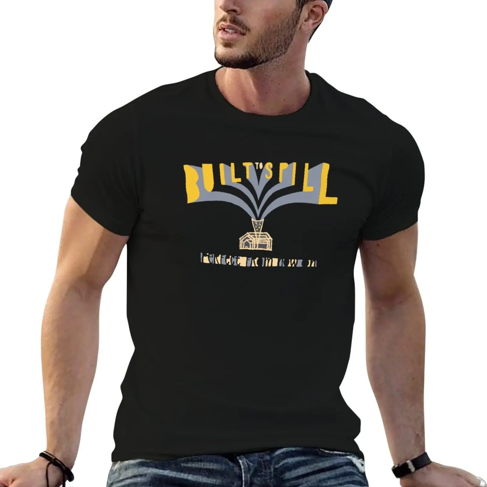 His Built to Spill band eagerly T-Shirt vintage Luxury man mens big and tall t shirts