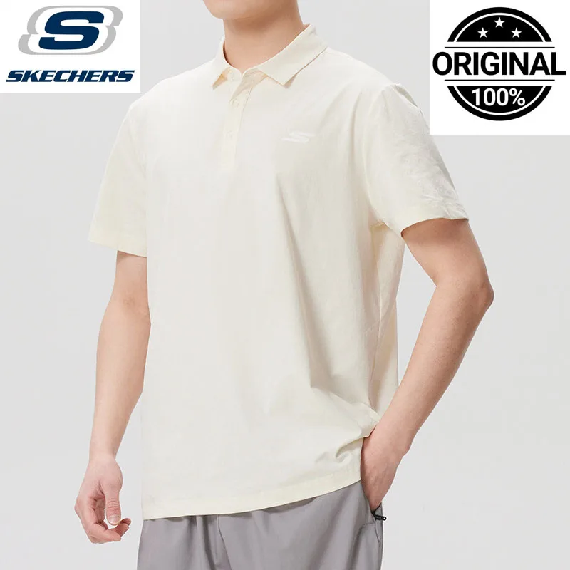 Skechers Men's Lightweight Polo Shirt Breathable Casual Golf Tennis Sports Short Sleeve Top P226M216-00NA