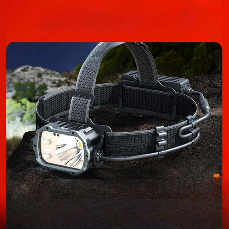 

Strong light night fishing headlight charging long battery life