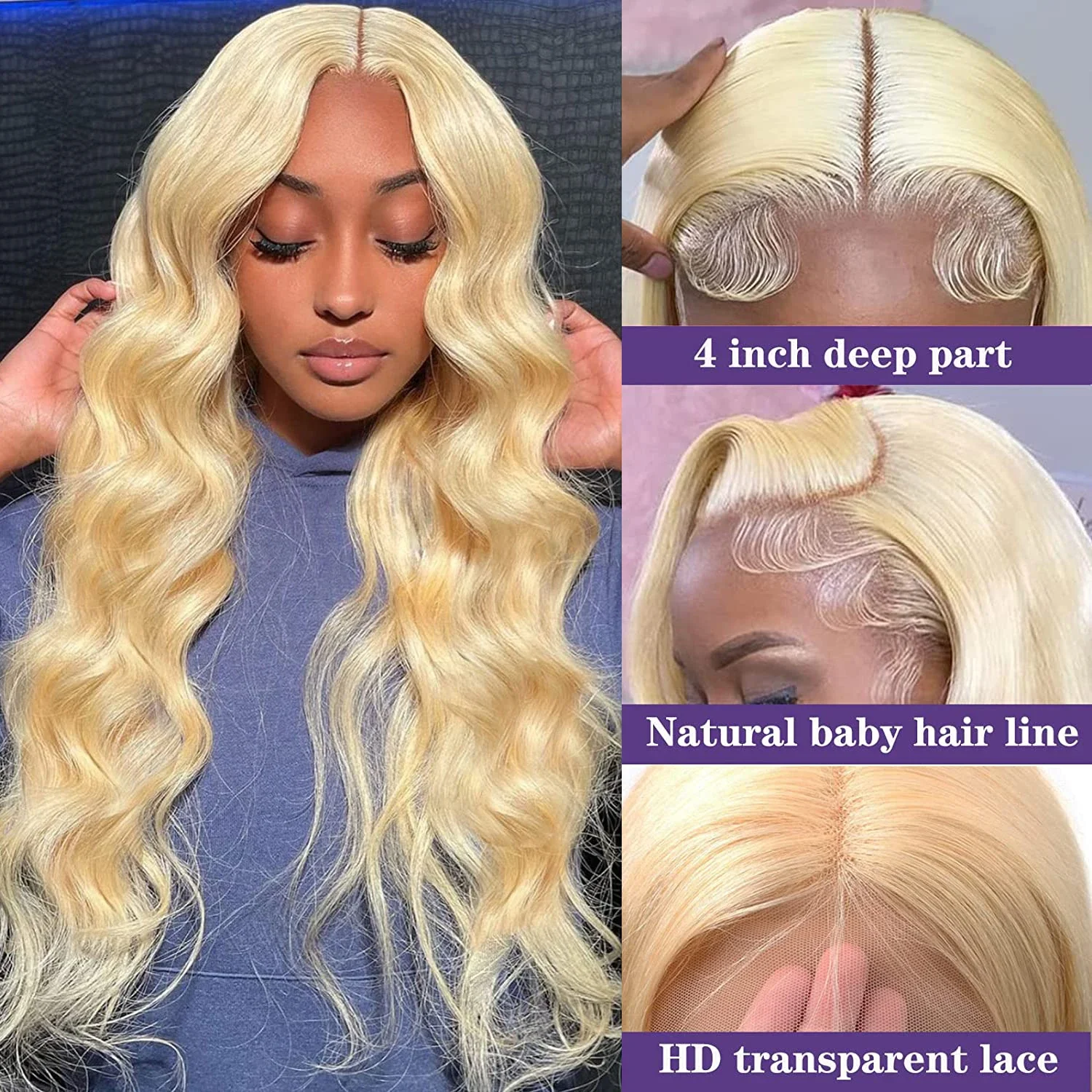 13X4 Hd Lace Wig Blonde Lace Front Wig Human Hair Body Wave 613 Hd Lace Frontal Wig 13X6 Human Hair Lace Frontal Glueless Wigs