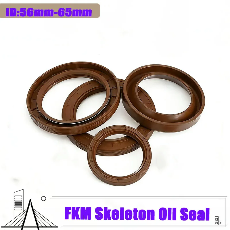 1PCSFluororubber skeleton oil seal with double lips and spring sealing is more stable, wear-resistant, and oil-resistant