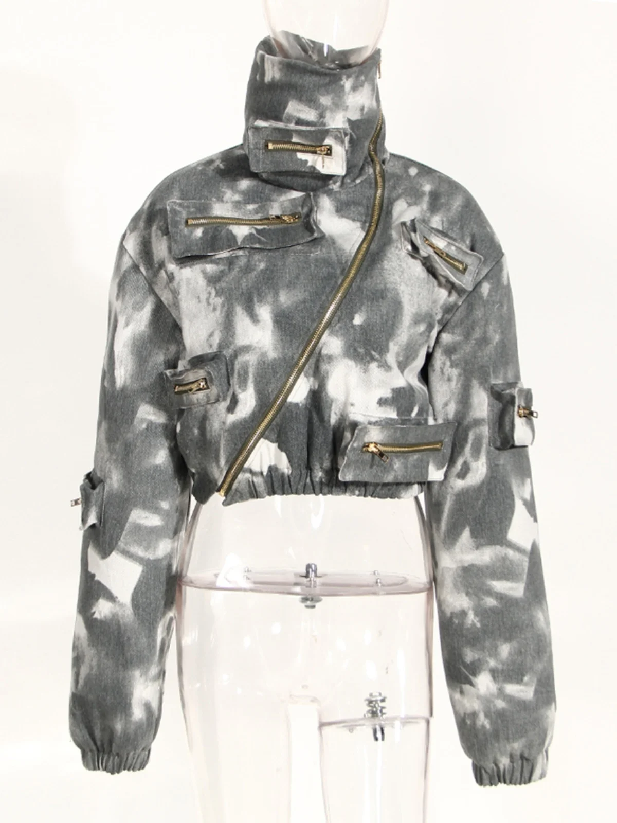 Design Sensation Small Audience Camouflage Short Workwear Cotton Jacket Half Skirt Two-Piece Set Women Winter Fashion view 4