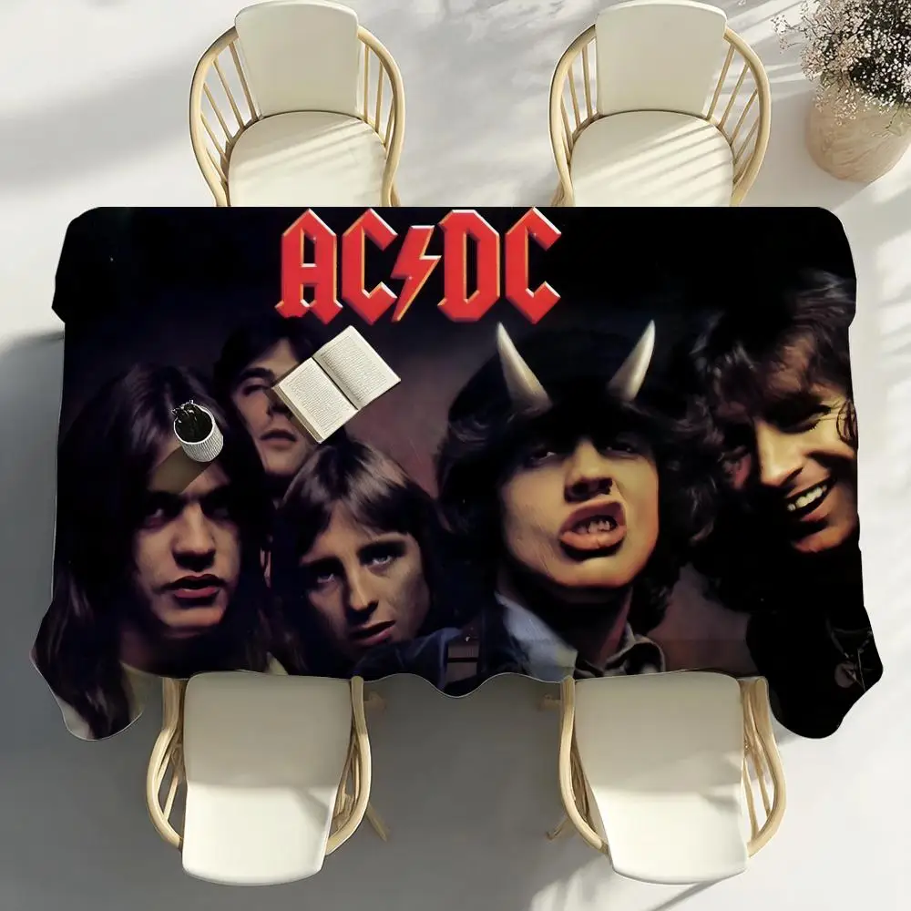 Hard Rock band ACDC Table Cloth Home Party Picnic Dining Room Kitchen Desktop Dust-proof Decorative Table
