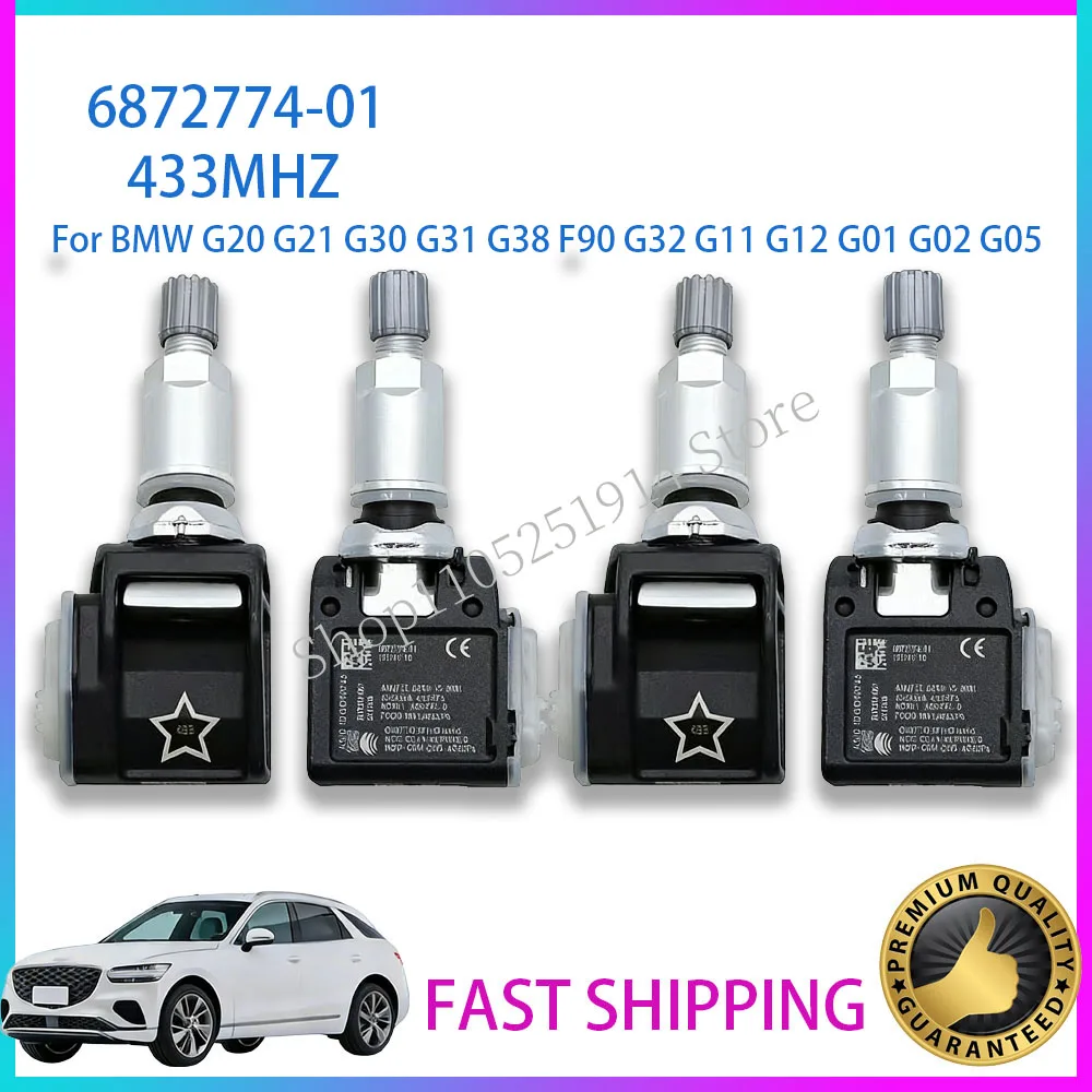 

Датчик контроля давления в шинах 6872774-01 для BMW G20 G21 G30 G31 G38 F90 G32 G11 G12 G01 G02 G05 433 МГц TPMS 36106872774