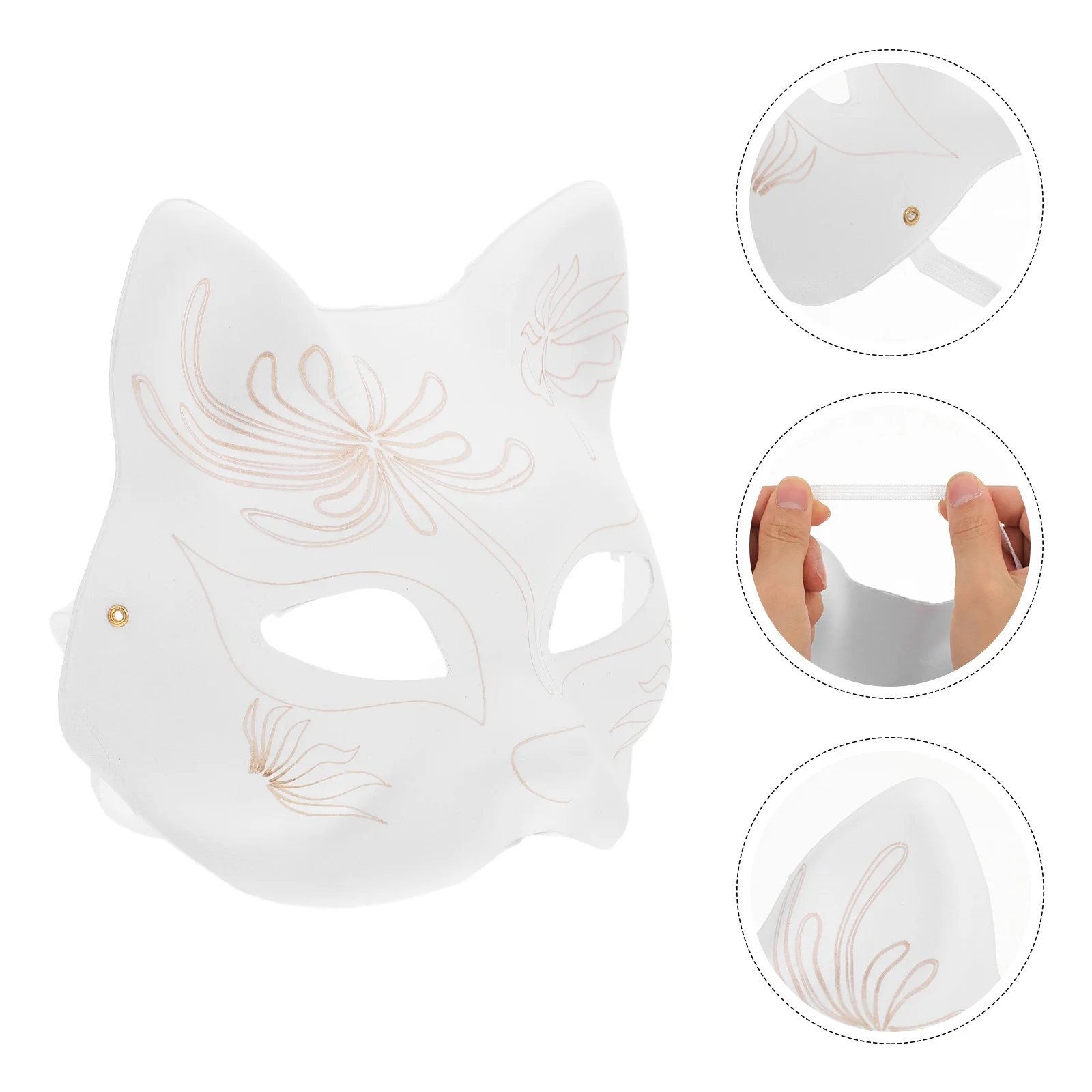 

Cat Face Mask Blank Masks Cats For DIY Base Cosplay Party Masquerade Halloween Man