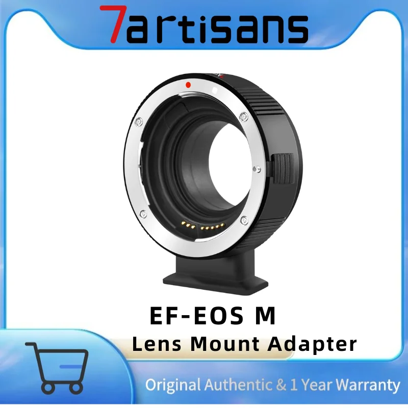 

Адаптер крепления объектива 7artisans EF-EOS M для объектива EF/EF-S к креплению Canon EOS M (крепление EF-M) для объектива беззеркальной камеры M1 M6 M10 M50 M10