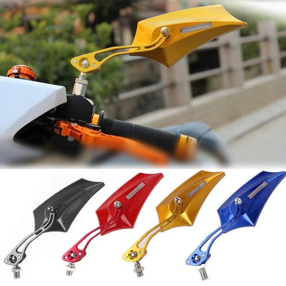 1 Pair 8/10mm Universal Motorcycle Rear View Side Mirror Motorbike Rearview Mirrors Scooter Electrombile Back Side Convex Mirror