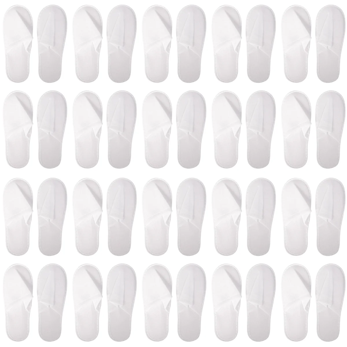New Disposable Slippers,24 Pairs Closed Toe Disposable Slippers Fit Size for Men and Women for Hotel, Spa Guest Used, (White)