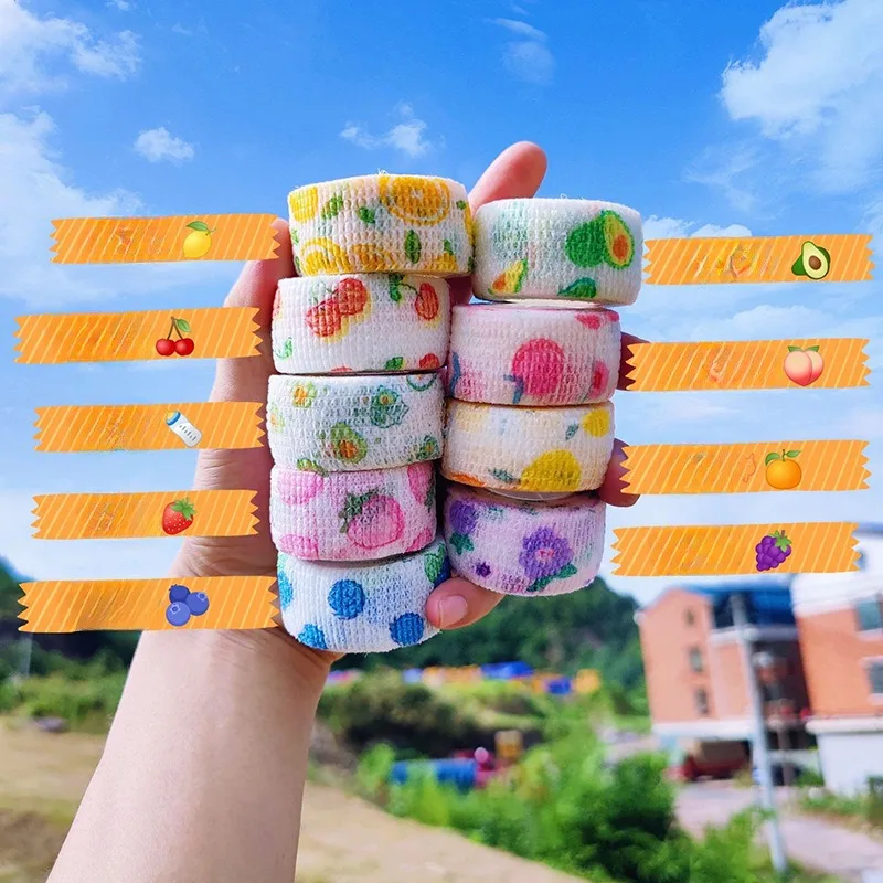Bandage élastique pour les doigts de sport, 5 pièces, 2.5cm, Ventilation pour étudiants, jeu d'animaux de compagnie, balle d'auto-hésion, bandes Kinesio, prévention des entorses