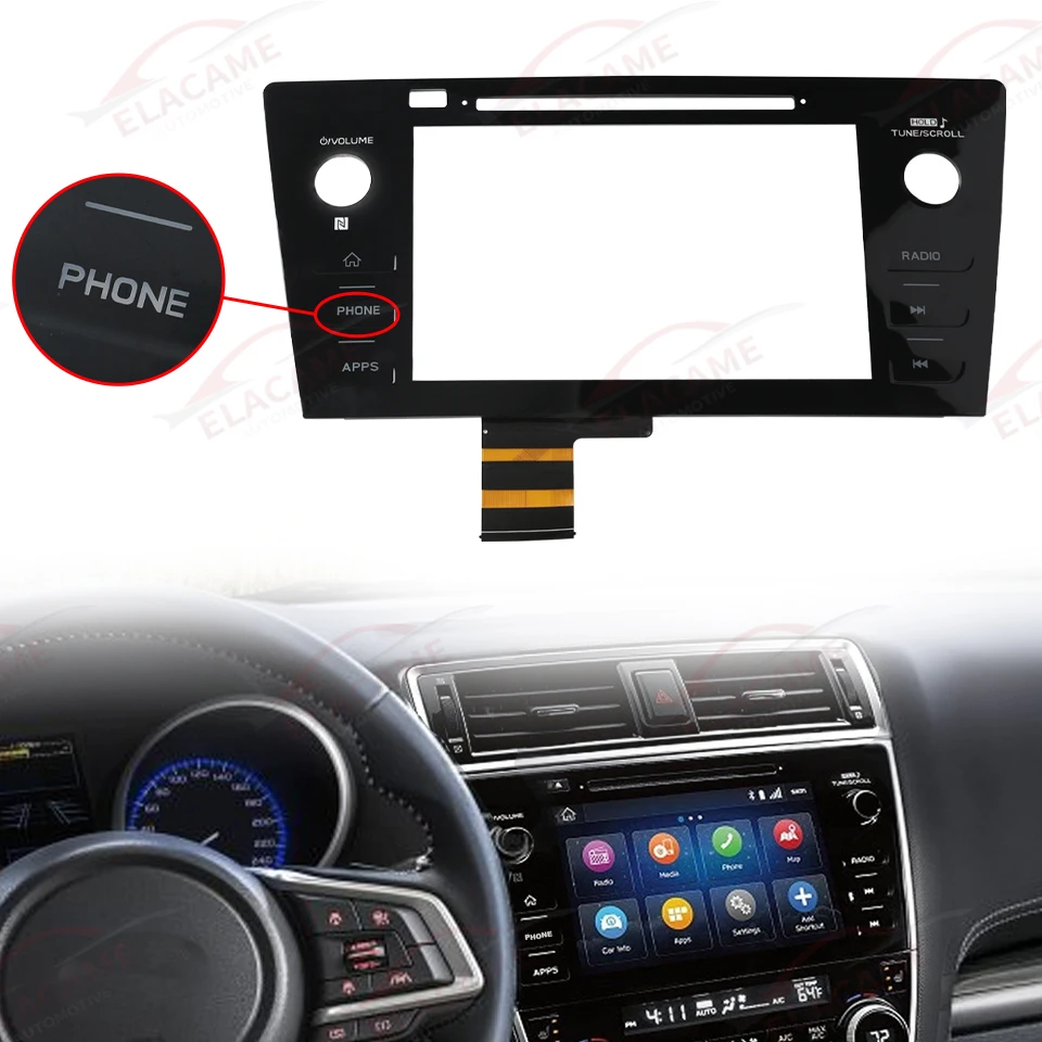 Replacement Touch Screen Digitizer For Subaru Legacy Outback 2018-2019 86431-AL66A 86431AL66A 8inch LCD Display NAV Parts