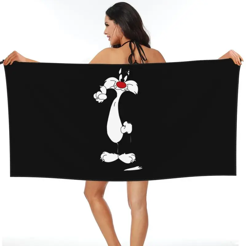 Sylvester The Cat Cute Sweet Tweety Cartoon Quick dry Towel Soft Custom Lightweight Superfine fiber