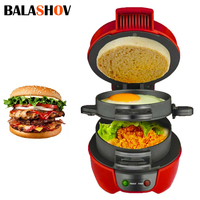 Household Breakfast Machine Portable Mini Hamburg Sandwich Muffin Bread Maker With Non Stick Egg Cooker Ring 220V Waffle Machine