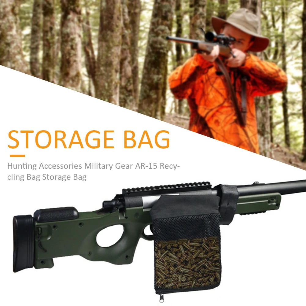 1Pcs Hunting Mesh Bag M4 Military Army Shooting Brass Mesh Bullet Gun Hunting Ar15 Catcher Wrap Catcher Tactica Trap Shell - view 5