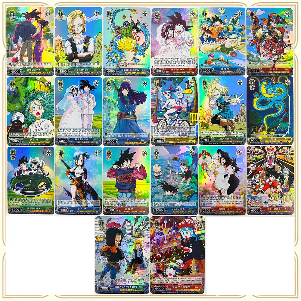 Anime Dragon Ball DIY ACG Torankusu Son Gohan Krillin Bejita Yonsei Advanced Shiny Collection Card Christmas Birthday Gift