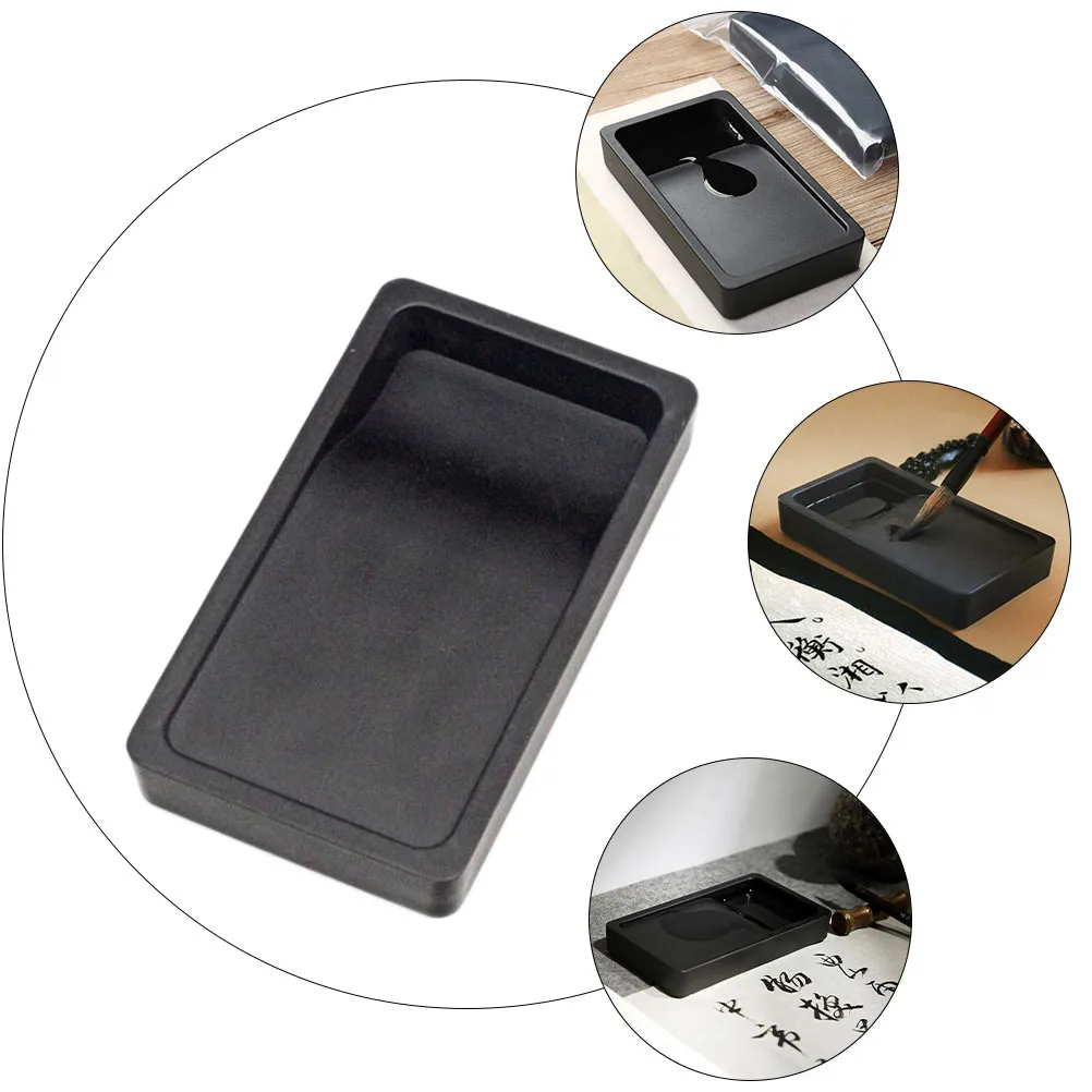 Dalles d'encre portables, brosse de calligraphie, matériau de haute qualité, Design élégant, adapté aux étudiants, 2 pièces