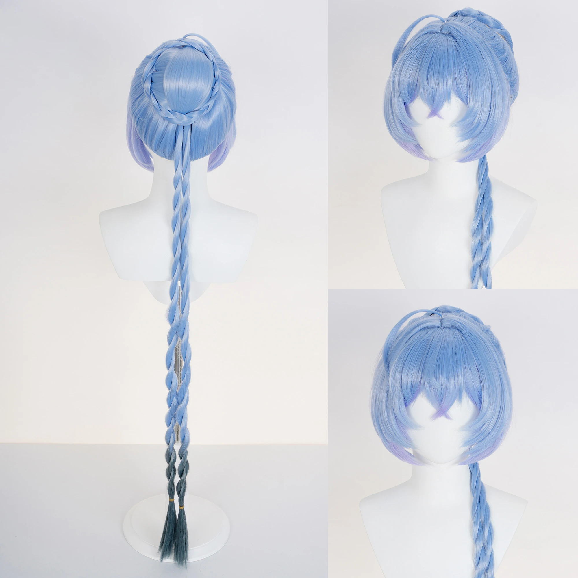 Game Zenless Zone Zero Lucia Coplay Wig Night Emissary Lucia Blue Braid Wig Lyusiya For Women Men Hallowmas Party Adult Props