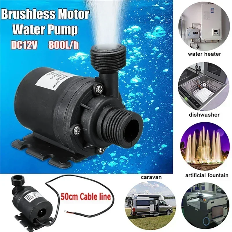 100W 800l/h Brushless Solar Water Pump Monocrystalline Silicon Low Noise Continuous Work Pond Pumps Garden Decoration Kit Tool view 3